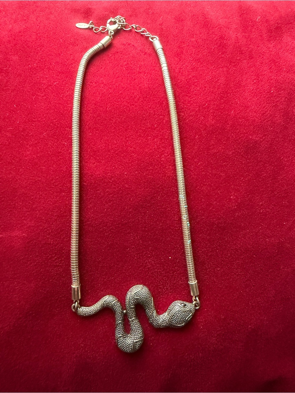 Aldo Gold-Tone Textured Snake Necklace
